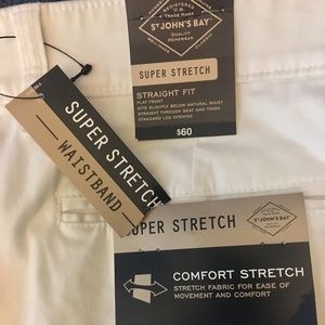 St John's Bay Men’s Off White Stretch Chinos 34x30